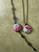 Load image into Gallery viewer, Vintage Linen embroidered necklace or bracelet
