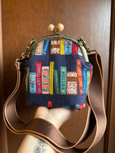 Load image into Gallery viewer, Book Shelf Canvas Fabric Small Crossbody Clutch
