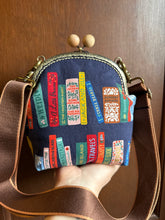 Load image into Gallery viewer, Book Shelf Canvas Fabric Small Crossbody Clutch
