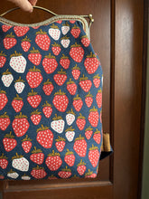 Load image into Gallery viewer, Large Strawberry Canvas Backpack Clutch Bag
