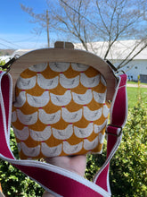 Load image into Gallery viewer, Large Wooden Frame Chicken Canvas Crossbody Clutch Bag

