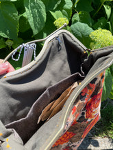 Load image into Gallery viewer, Large Vintage Floral Fabric Backpack
