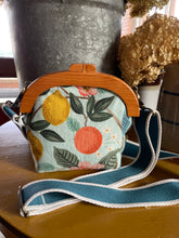 Load image into Gallery viewer, Wooden frame Retro Citrus Rifle Paper Co. Canvas Crossbody Clutch
