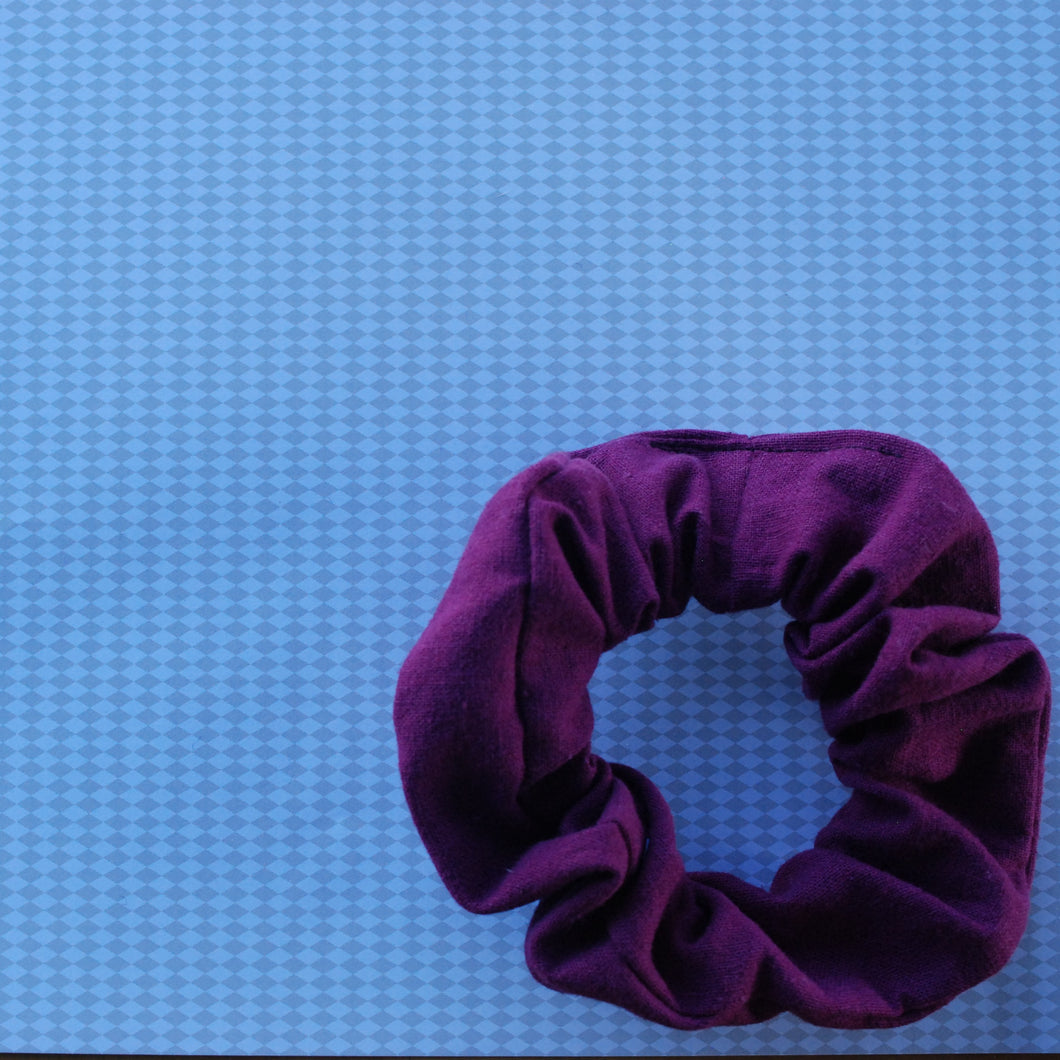 Purple Linen Scrunchie