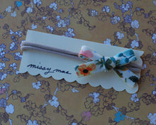 Load image into Gallery viewer, Bias Tape Bow Headband-Rifle Paper Co. Fabric-Herb Garden

