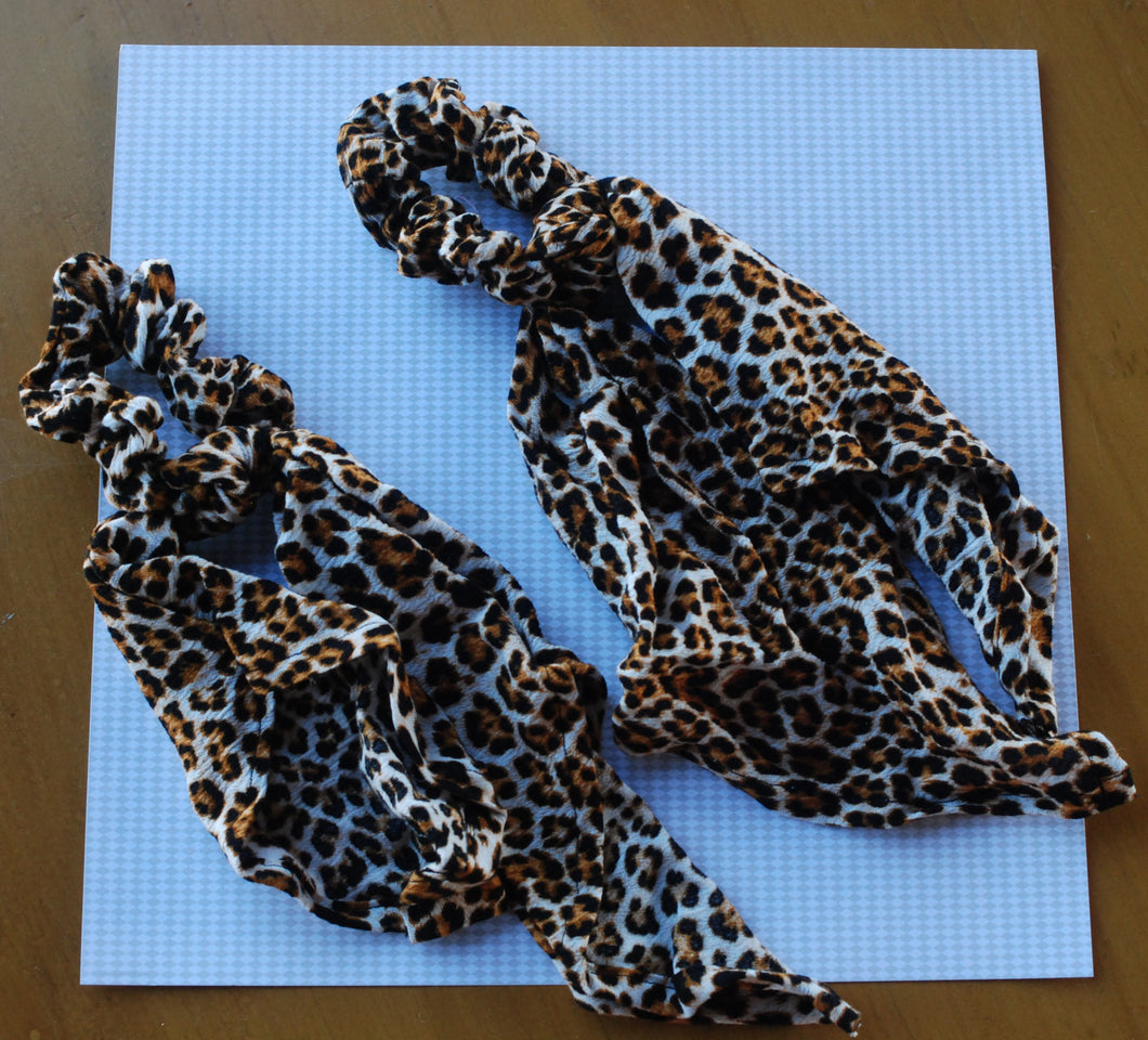 Cheetah Knot Scrunchies