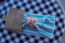 Load image into Gallery viewer, Stretch Fabric Headband size 1-3 years aqua stripe variety

