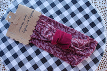 Load image into Gallery viewer, Stretch Fabric Headband Size 3-12 years Maroon Red Varieties
