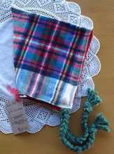 Load image into Gallery viewer, Plaid Flannel/Red Velvet 6-12 month Pixie Hat
