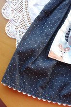 Load image into Gallery viewer, Polka dot Size 12-24 month Apron Knot Dress
