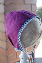Load image into Gallery viewer, Reversible Riverstone Bonnet 12-18 month size
