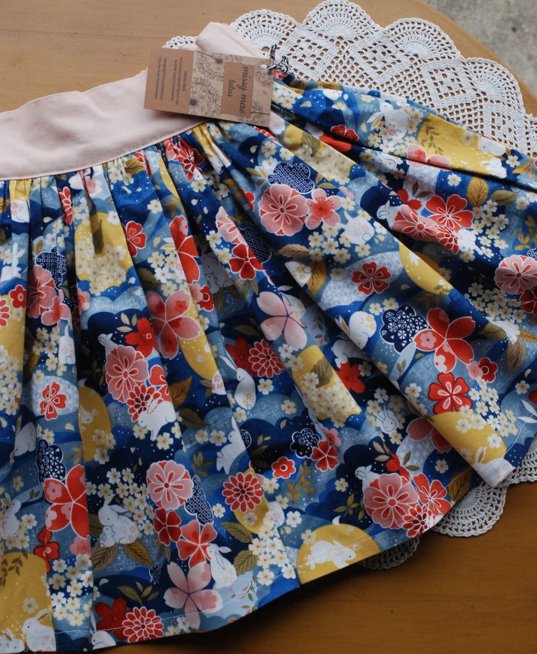 Hazel Skirt Size 5 Floral Bunny Print