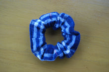 Load image into Gallery viewer, Navy/White/Red  Plaid Flannel Scrunchie
