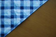 Load image into Gallery viewer, Size Large: Flowers and Gingham Dog Bandanna
