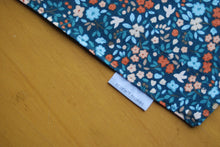 Load image into Gallery viewer, Multiple Size: Blue Floral Dog Bandanna
