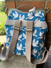 Load image into Gallery viewer, Women’s Blue Bird Backpack Clutch Bag
