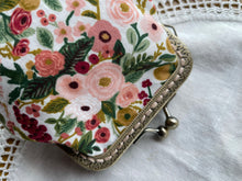 Load image into Gallery viewer, Pink Rose Floral Coin Purse
