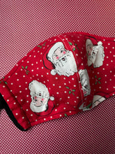 Load image into Gallery viewer, Adult size Red Santa mask/black reverse side
