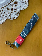 Load image into Gallery viewer, Notebook Strip Navy Key fob
