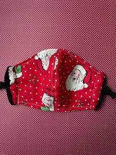Load image into Gallery viewer, Child size Santa reversible face mask
