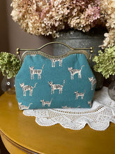 Load image into Gallery viewer, Kitty Cat Blue Clutch Bag
