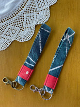Load image into Gallery viewer, Notebook Strip Navy Key fob
