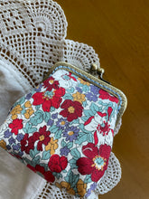 Load image into Gallery viewer, Floral Coin Purse with blue lining
