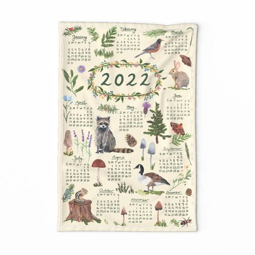 PRE ORDER Tea Towel Calendar 4 designs