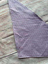 Load image into Gallery viewer, Purple flower/polka dot dog bandanna
