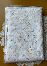 Load image into Gallery viewer, Moon and Stars Flannel and Minky Blanket

