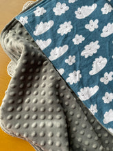 Load image into Gallery viewer, Happy Clouds Flannel and Minky Blanket
