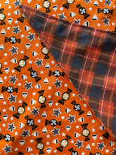 Load image into Gallery viewer, Halloween Candy/ Plaid Large Size Dog Bandanna
