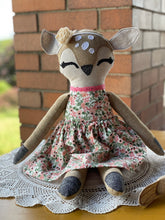 Load image into Gallery viewer, Dottie Deer Handmade Linen Doll
