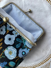Load image into Gallery viewer, Blue Floral Women’s Clutch
