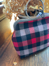 Load image into Gallery viewer, Women’s flannel plaid clutch bag
